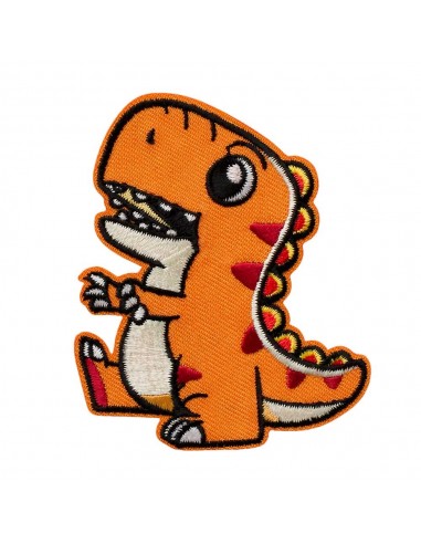 Appliqué, Patch, Iron-on: Dino Oranje