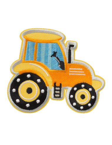 Applicatie, Patch, Strijkapplicatie: Tractor geel