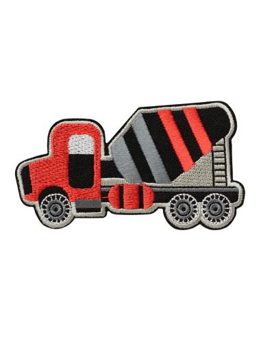 Applicatie, Patch, Strijkapplicatie: Betonmixer rood