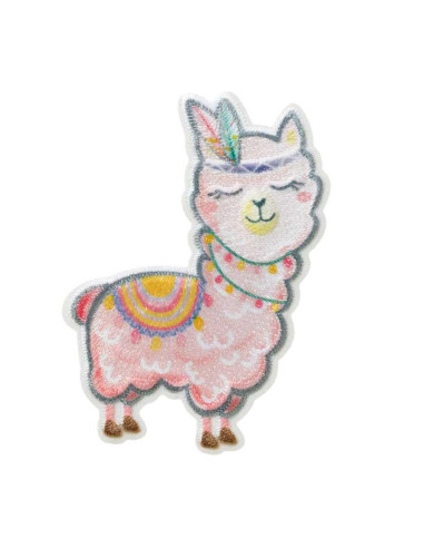 Applicatie, Patch, Strijkapplicatie: Alpaca roze