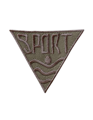 Appliqué, Patch, Iron-on: Driehoek sport, grijs