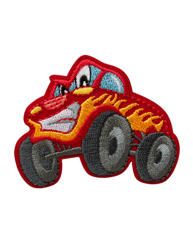 Appliques, Patch, Écusson thermocollant : Monster Truck rouge