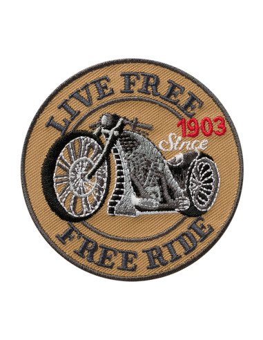 Applikation, Patch, Bügelbild: Live Free - Free Ride