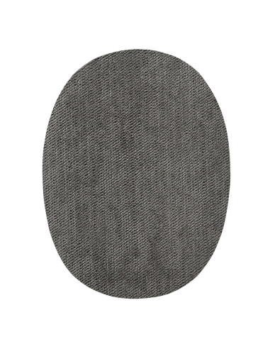 Application,Patch: Patch en tissu Ovale Gris 2 pcs.