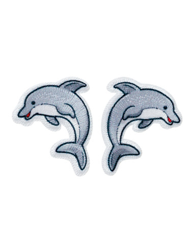 Appliques, Patch, Écusson thermocollant : Set de dauphins