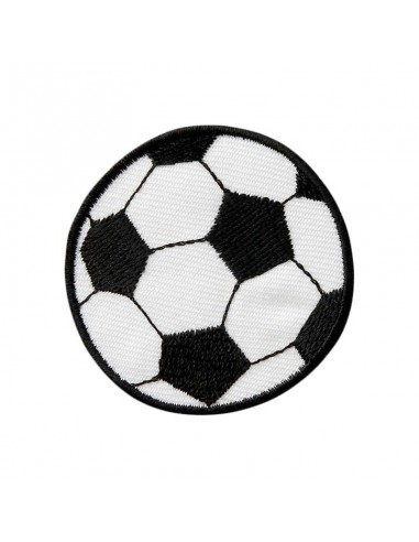 Appliques, Patch, Écusson thermocollant : Football noir/blanc