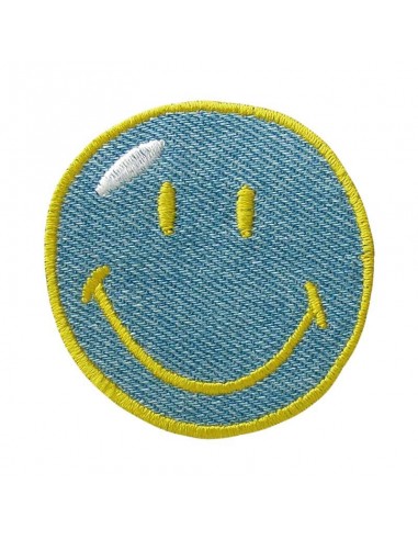 Appliqué, Patch, Iron-on: Smiley© spijkerbroek