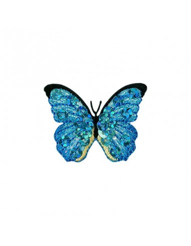 Appliques, Patch, Écusson thermocollant : Papillon turquoise