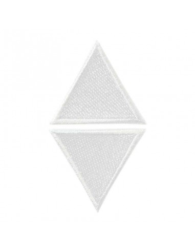 Rapiécer, Patch, Écusson thermocollant : 2 triangles blancs