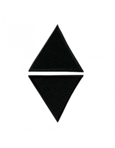 Rapiécer, Patch, Écusson thermocollant : 2 triangles noirs