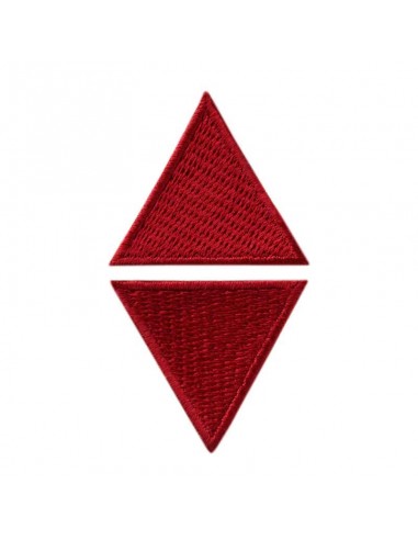 Rapiécer, Patch, Écusson thermocollant : 2 triangles rouge foncé