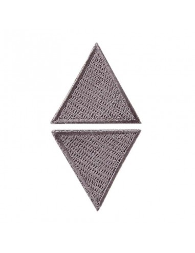 Rapiécer, Patch, Écusson thermocollant : 2 triangles gris