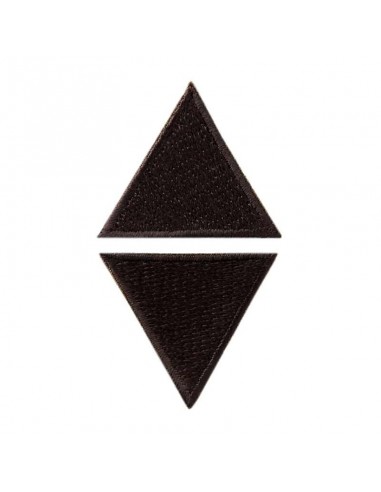 Rapiécer, Patch, Écusson thermocollant : 2 triangles brun foncé