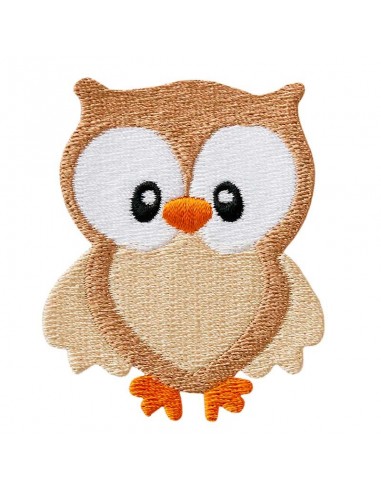 Appliques, Patch, Écusson thermocollant: Hibou brun