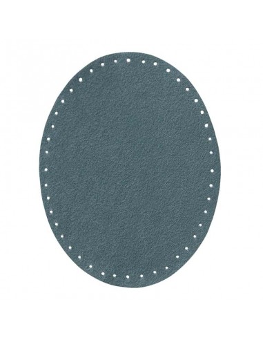 Patch en daim imitation bleu gris 2 pièces