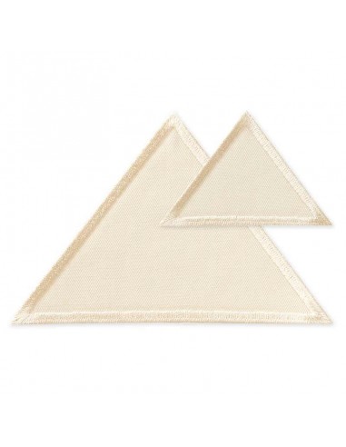 Rapiécer, Patch, Écusson thermocollant : Rustine triangles beiges