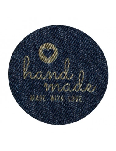 Applicatie, Patch, Strijkapplicatie: Handmade Love - Jeans