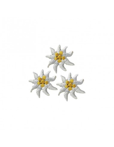 Appliques, Patch, Écusson thermocollant: Edelweiss 3 pièces