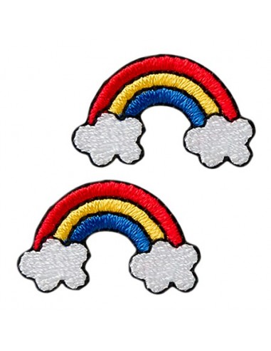 Appliqué, Patch, Iron-on: Regenboog klein 2 stuks