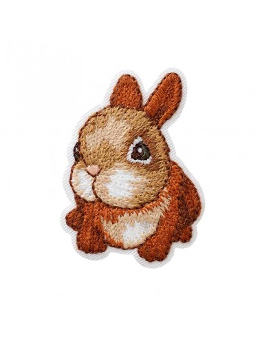 Appliques, Patch, Écusson thermocollant : Lapin marron