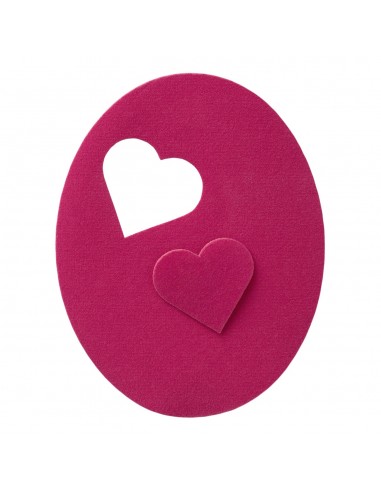 Appliqué, Patch, Iron-on: Flard 2st Roze Hart