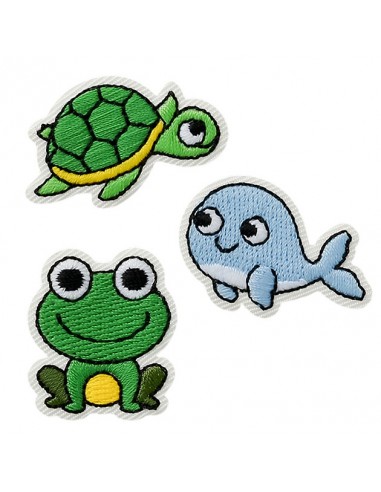 Appliqué, Patch, Iron-on: Recycle Patch Water World Trio