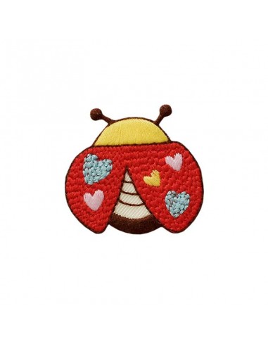 Appliques, Patch, Écusson thermocollant: Coeurs de coccinelle